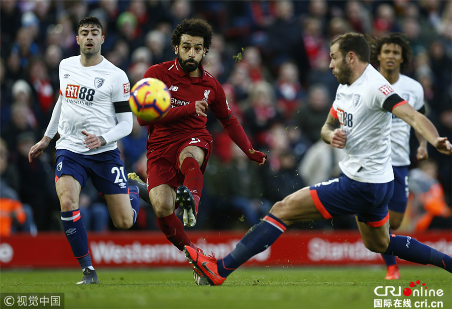  利物浦客场轻取伯恩茅斯，若塔传射主导比赛进程